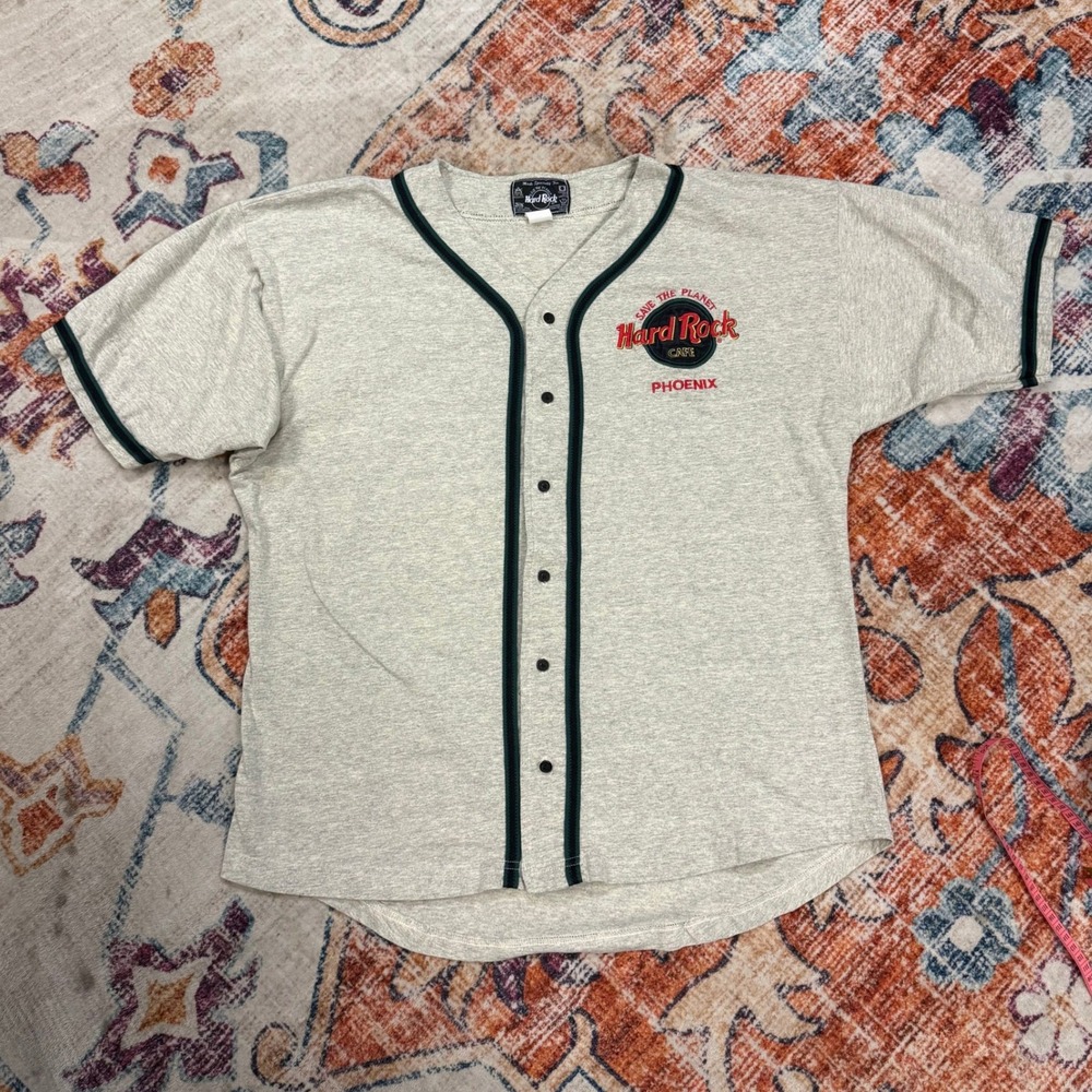 Vintage‎ Hard Rock Cafe Phoenix Baseball Jersey Shirt Short Sleeve Men's